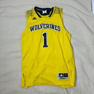 Yellow Adidas Michigan Wolverines jersey #1 small #MichiganWolverines‎